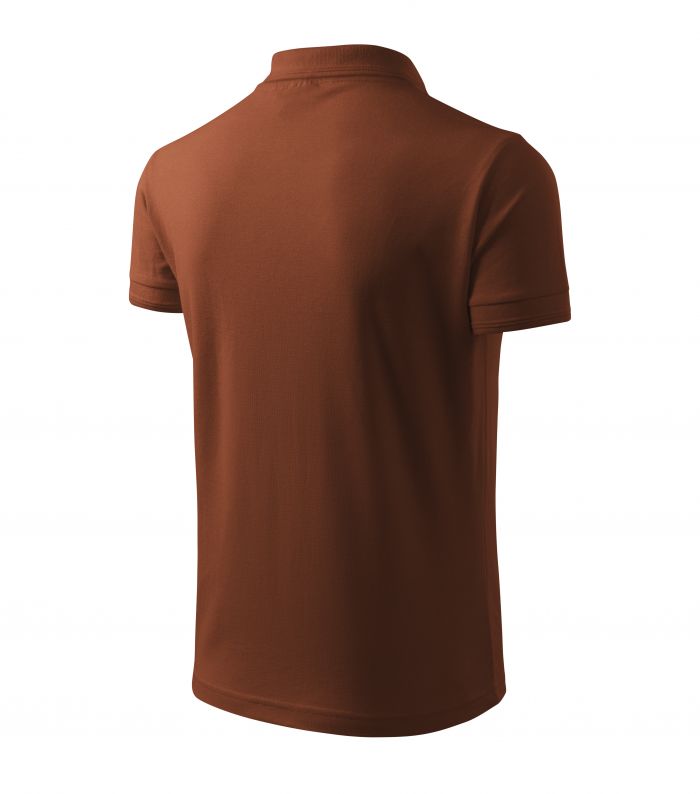 Футболка поло шоколадного кольору чоловіча