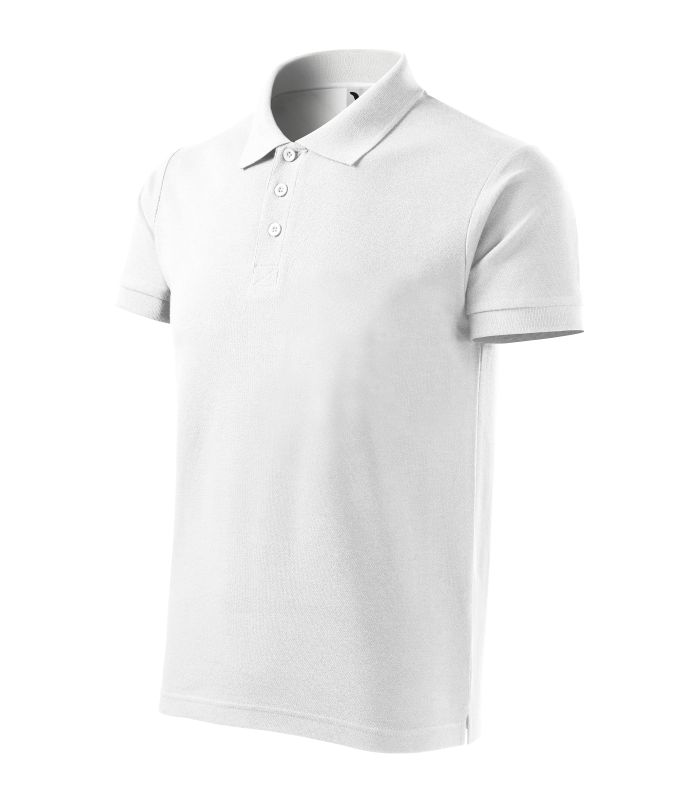 Футболка поло чоловіча біла Malfini Cotton 100 %  170 г/м²