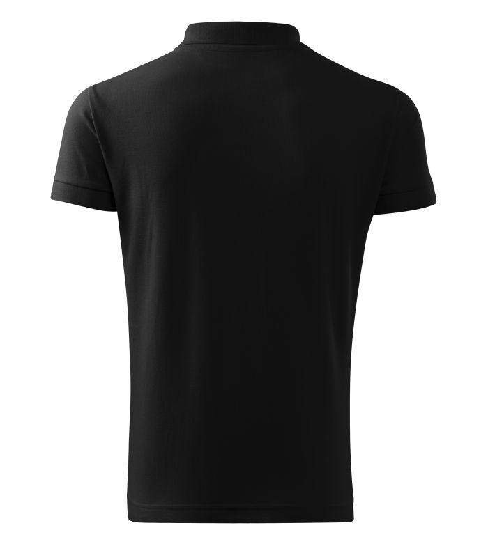 Футболка поло чоловіча чорна Malfini Cotton 100 %  170 г/м²