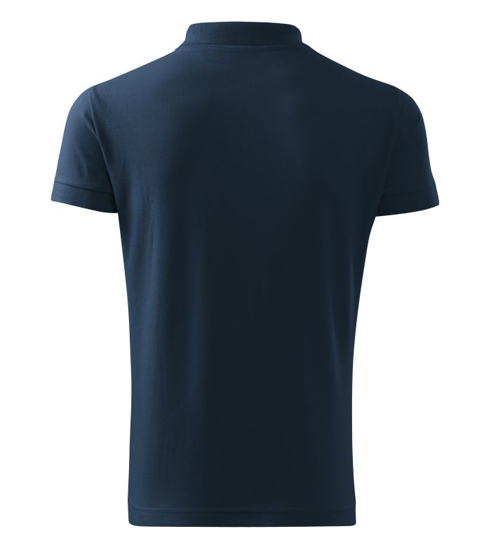 Футболка поло чоловіча темно синя Malfini Cotton 100 %  170 г/м²