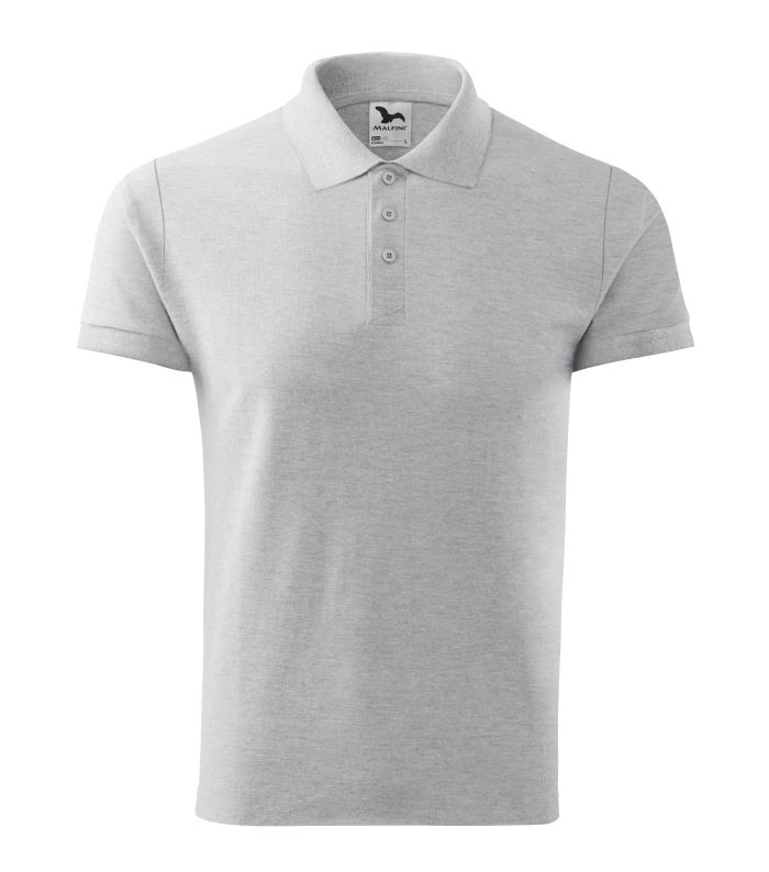 Футболка поло чоловіча сіра Malfini Cotton 100 %  170 г/м²