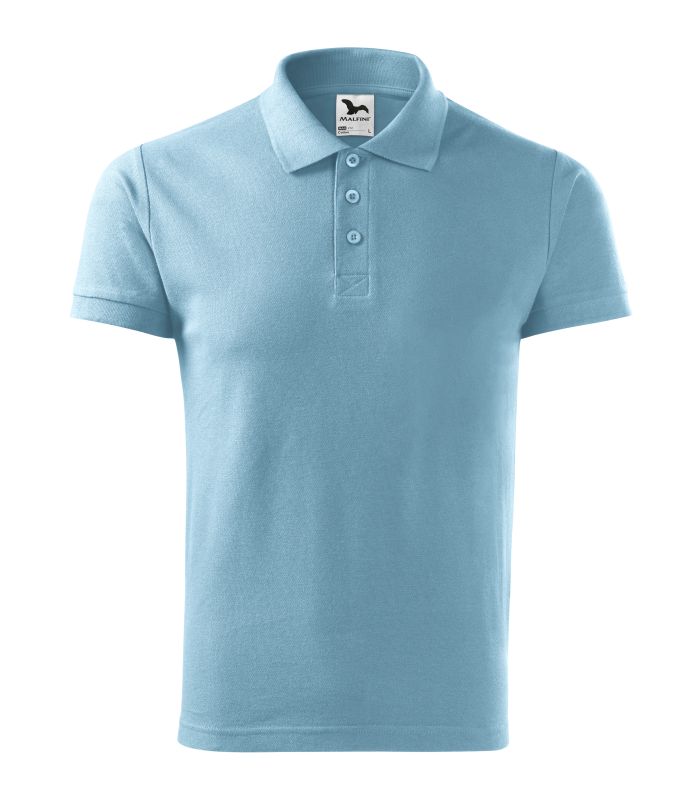 Футболка поло чоловіча блакитна Malfini Cotton 100 %  170 г/м²