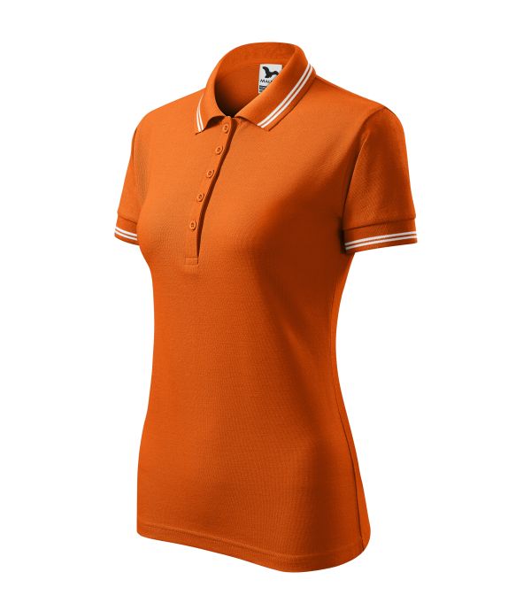 Футболка поло жіноча помаранчева Malfini 220  Urban 200 г/м²