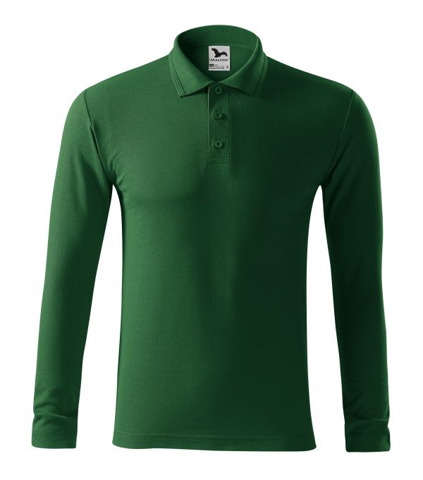 Поло з довгим рукавом зеленого кольору