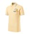 Футболка поло чоловіча бежового кольору нанесення логотипу