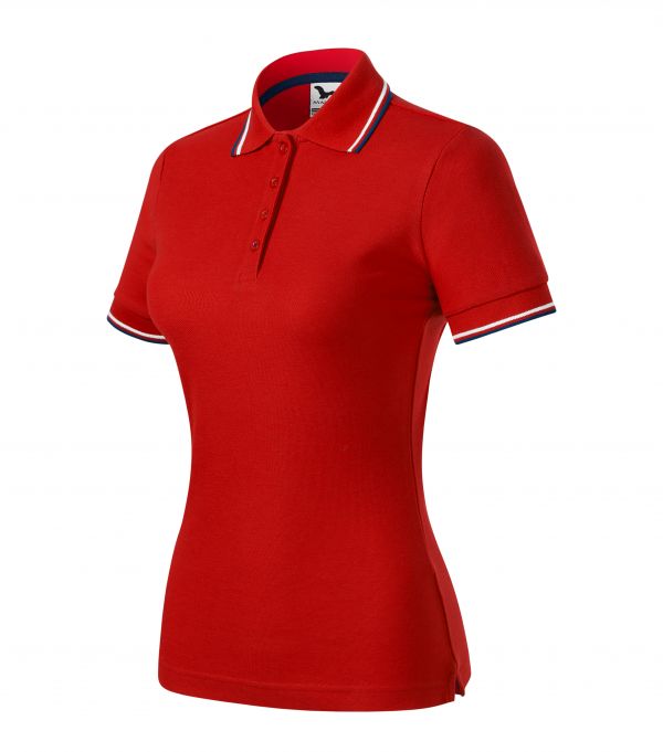 Футболка поло жіноча червоного кольору