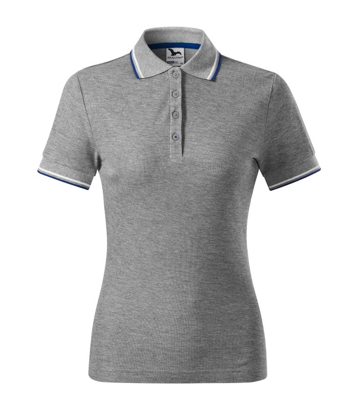 Футболка поло жіноча сірого кольору