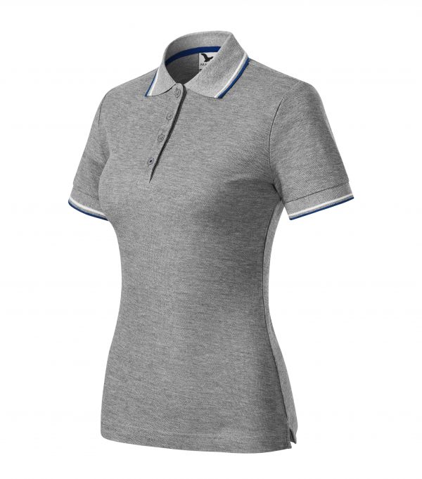 Футболка поло жіноча сірого кольору