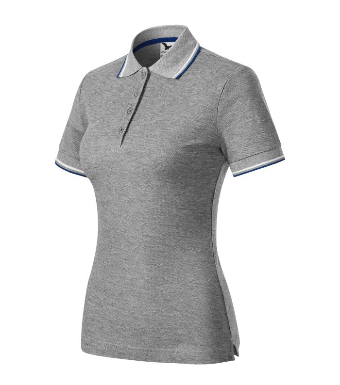 Футболка поло жіноча сірого кольору