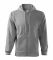 Худі чоловіче на блискавці сірого кольору