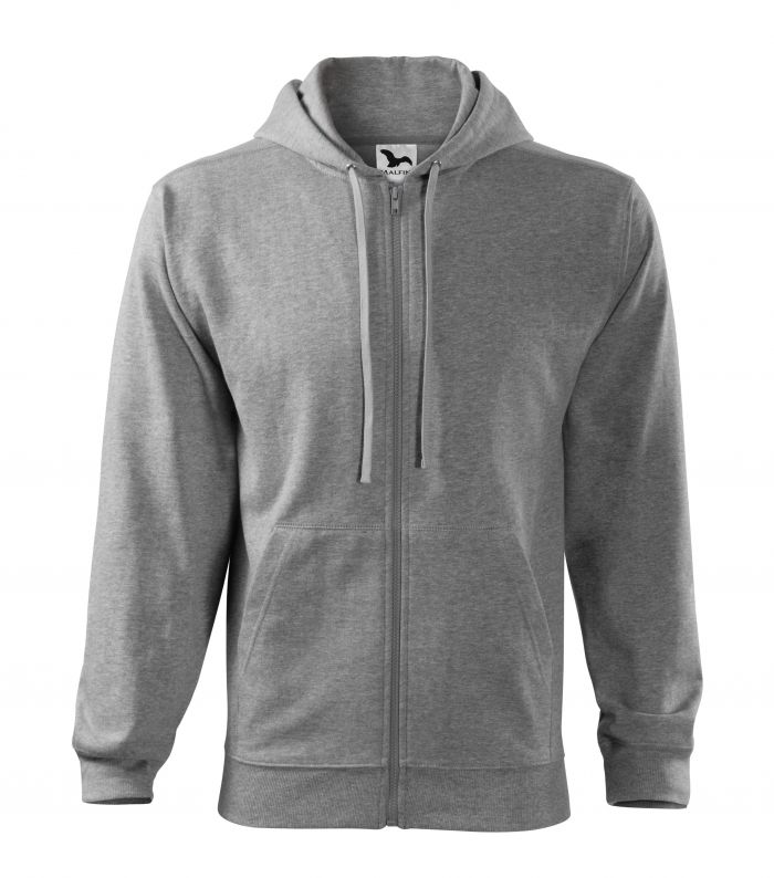 Худі чоловіче на блискавці сірого кольору