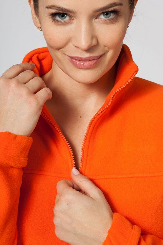 Флісова кофта оранжевого кольору