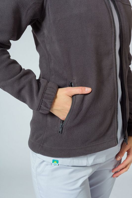 Флісова кофта світло сірого кольору