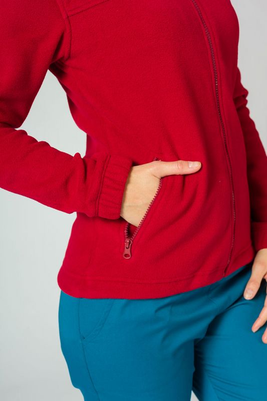 Флісова кофта червоного кольору 