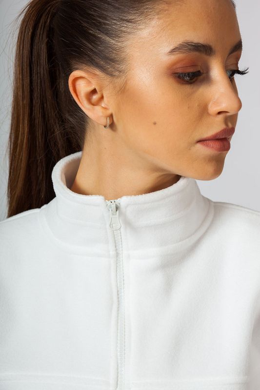 Флісова кофта білого кольору 