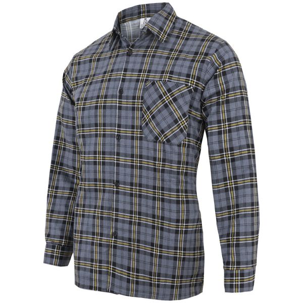 Сорочка в клітинку чоловіча сірого кольору